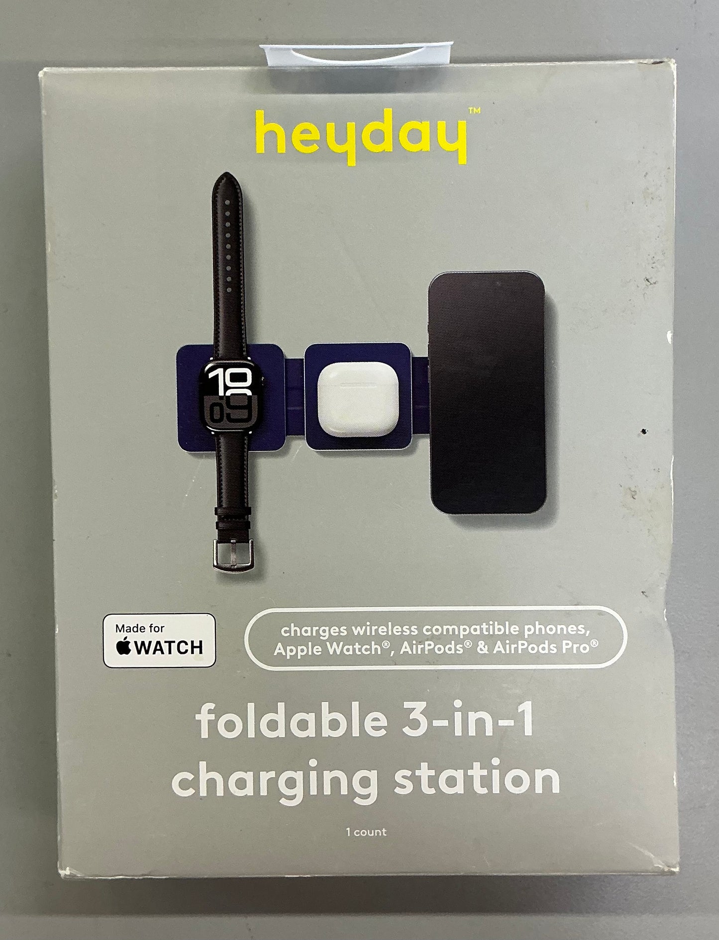 Qi2 wireless 3-in-1 folding charging pad - dark blue - AS IS DIRTY