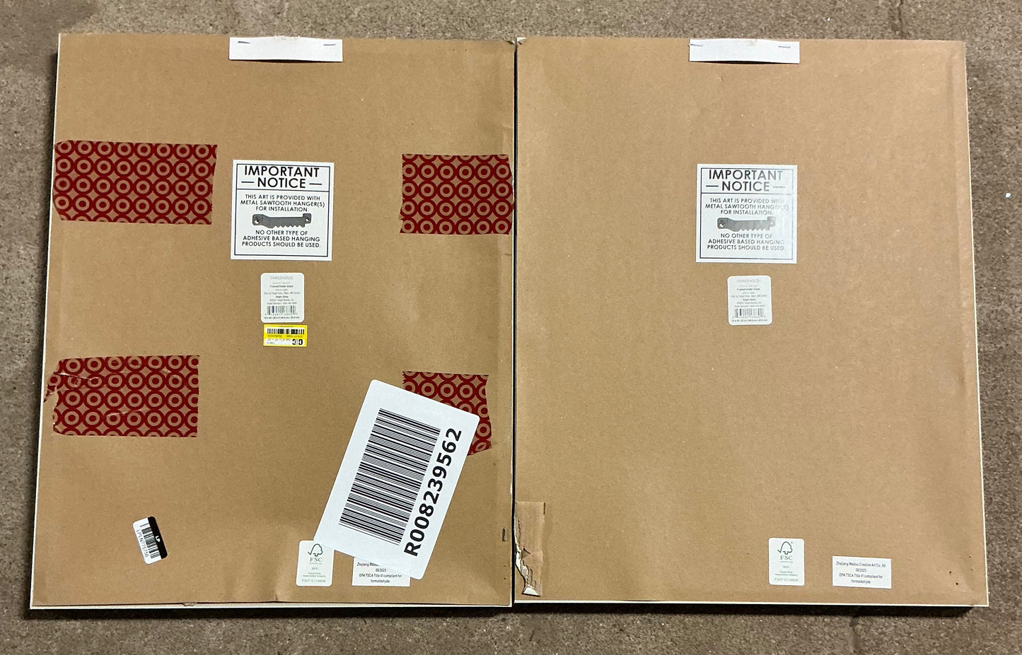 16x20” (set of 2) glass textbook photo frames - AS IS - SOME MINOR COSMETIC FLAWS EITHER ON THE FRONT OR THE SIDES (see pictures) - PICK UP ONLY