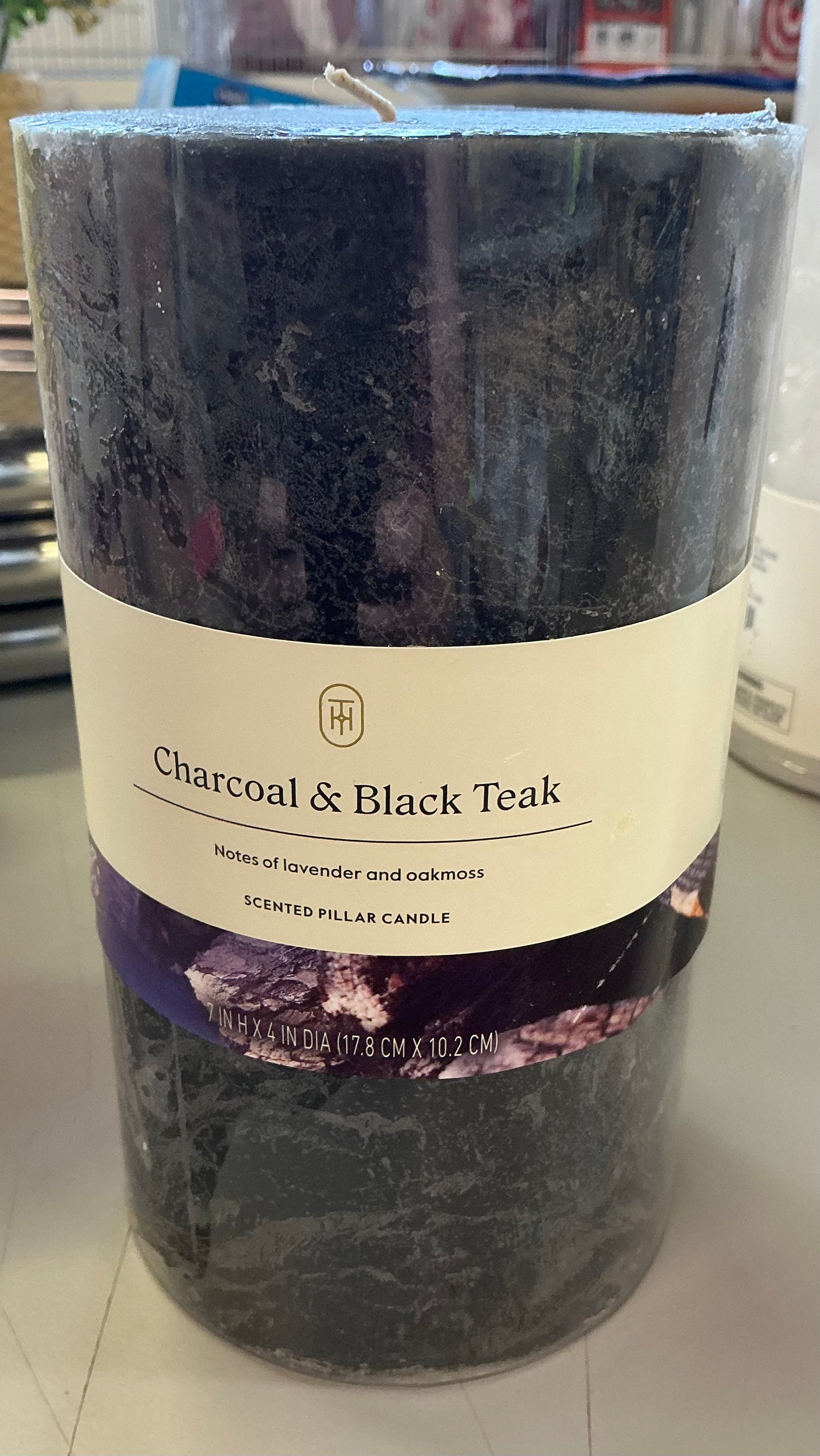 7” x 4” pillar scented candle - AS IS - SOME MINOR COSMETIC FLAWS