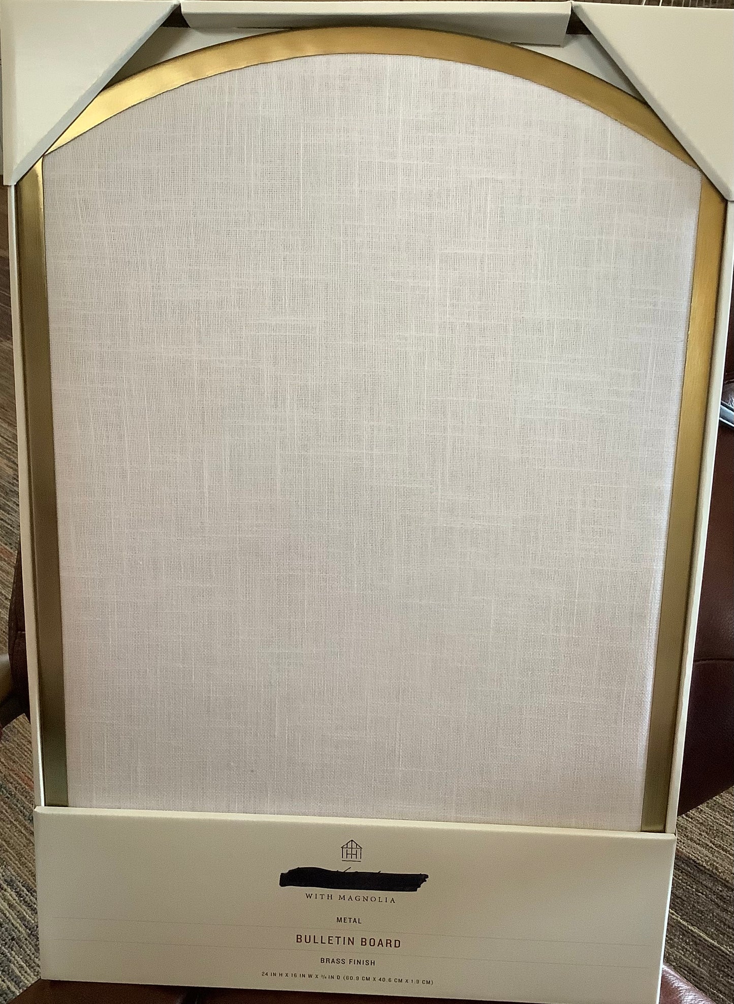 "Arched 16"'"x24'" Fabric Bulletin Board