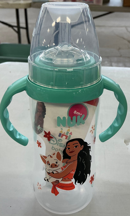 Nuk 10 fl oz plastic Disney learner straw cup-Moana-(H)9.7 inches