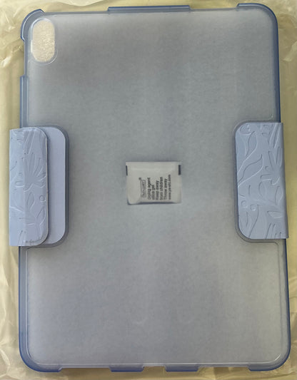 Case designed for the iPad (A16) 11-inch and iPad 10th Generation 10.9-inch light blue floral embossed protective case