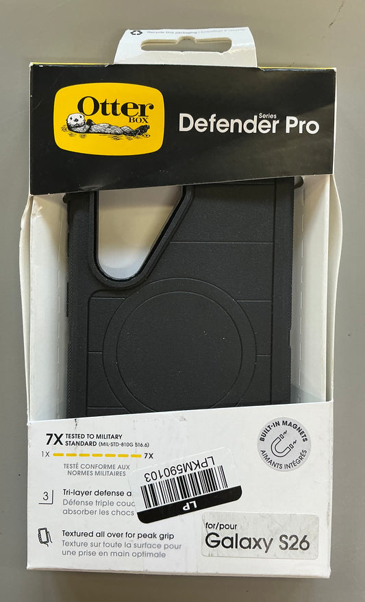 OtterBox Samsung S26 defender series Pro case with magnets - black - OPEN BOX