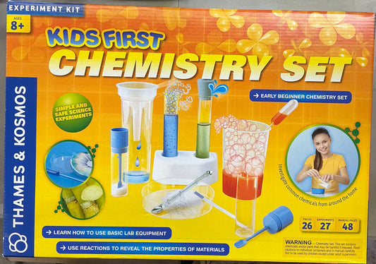Kids First Chemistry Set, a beginner kit designed for children ages 8 and up to explore basic science concepts