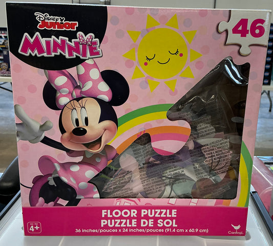 Disney Junior Minnie Mouse Floor Puzzle with 46 pieces, measuring 36 inches by 24 inches