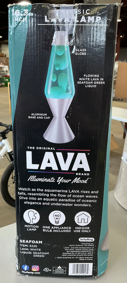 LAVA 16.3” sea foam novelty table lamp - OPEN/DAMAGED BOX