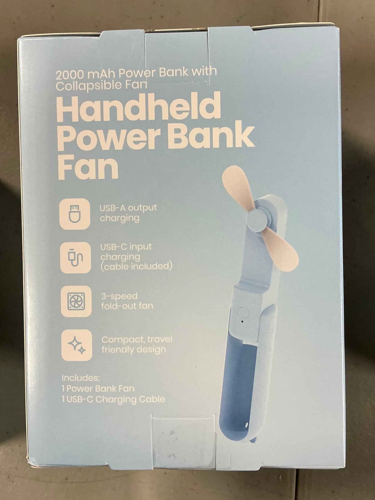 GEMS handheld power bank fan