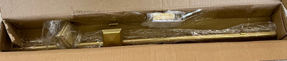 28 in. - 48 in. Adjustable Decorative Single Curtain Rod-5/8 in.Gold