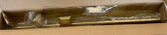 28 in. - 48 in. Adjustable Decorative Single Curtain Rod-5/8 in.Gold