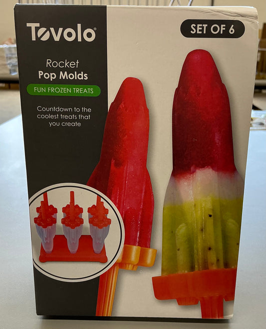 Tovolo Rocket Pop Molds set of 6 in orange