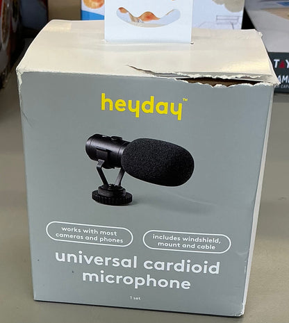 Cardioid microphone - black: lavalier condenser, 3.5mm jack, omnidirectional - open/damaged packaging
