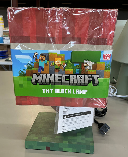 Minecraft TNT table lamp (includes LED light bulb) - SOME COSMETIC FLAWS