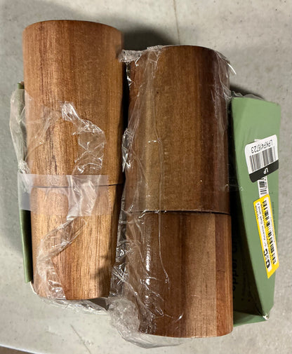 Figmint salt and pepper grinder set natural wood - OPEN PACKAGE