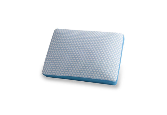 TruCool Side Sleeper Bed Pillow Featuring Serene Foam Standard-White/Blue