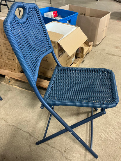 Monochromatic rope folding chair - Navy Blue - PICK UP ONLY