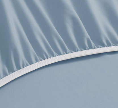 Home Ultra Soft Deep Pocket Fitted Sheet in Blue Fog size king