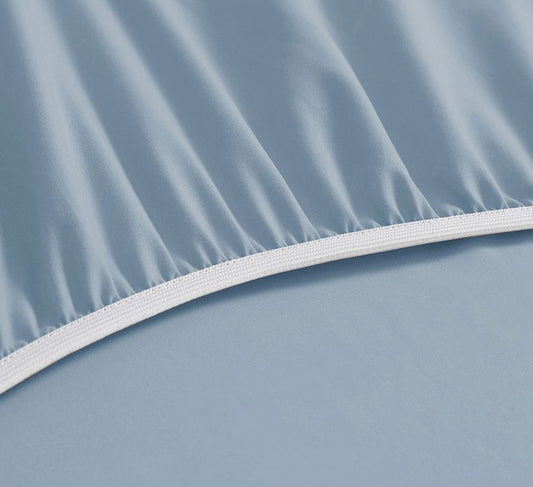 Home Ultra Soft Deep Pocket Fitted Sheet in Blue Fog size king