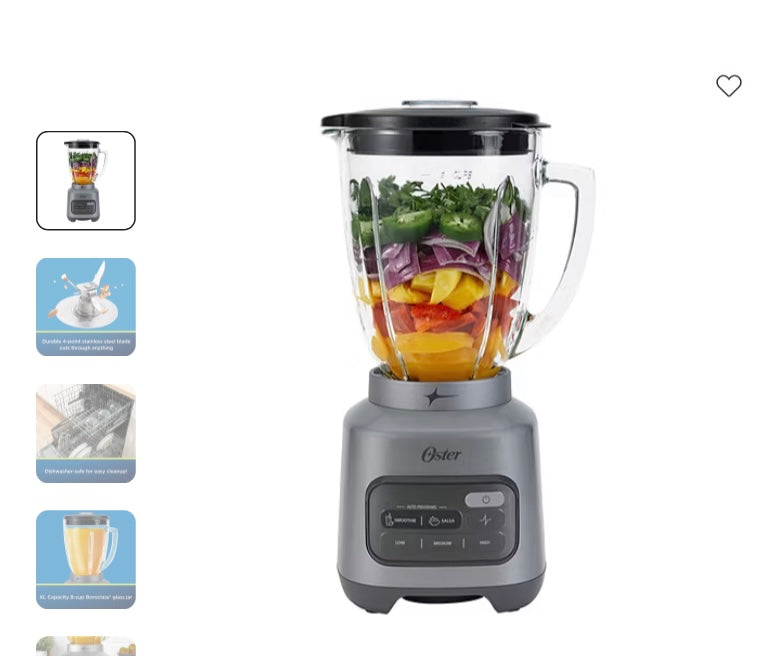 Oster 8-Cup Party Jar 3-Speed Blender - open box