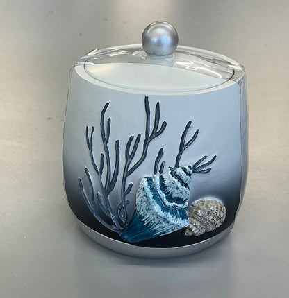 Avanti Blue Lagoon Hand Painted Bathroom Canister