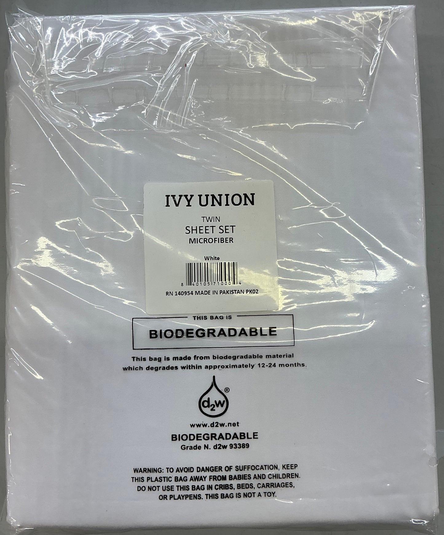 Ivy Union breathable ultra soft sheet set 3 pieces Twin-White