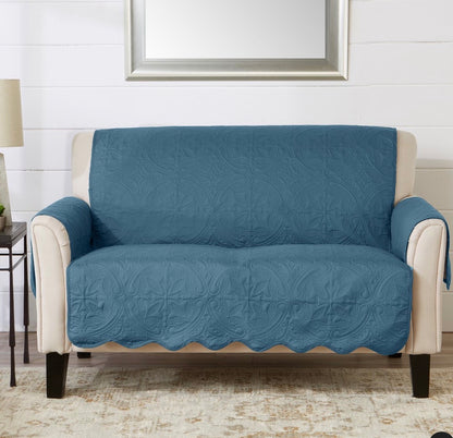 Reversible quilted loveseat furniture protector-75”x98”