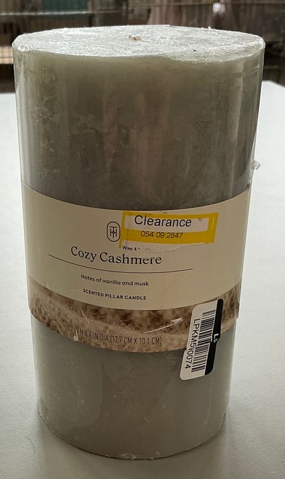 7” x 4” pillar scented candle - AS IS - SOME MINOR COSMETIC FLAWS(clearance)
