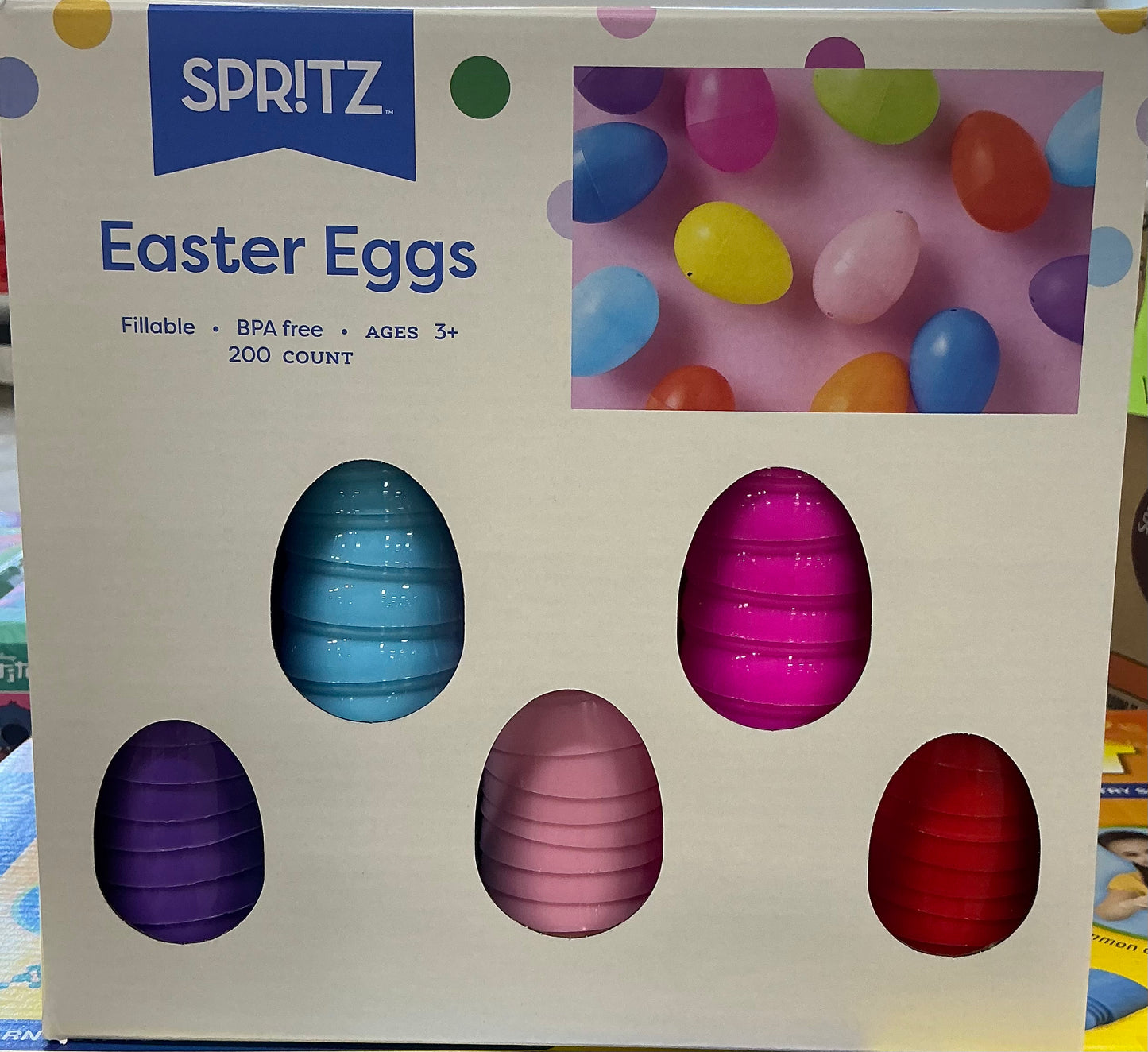 200 refillable, BPA-free plastic Easter eggs by Spritz