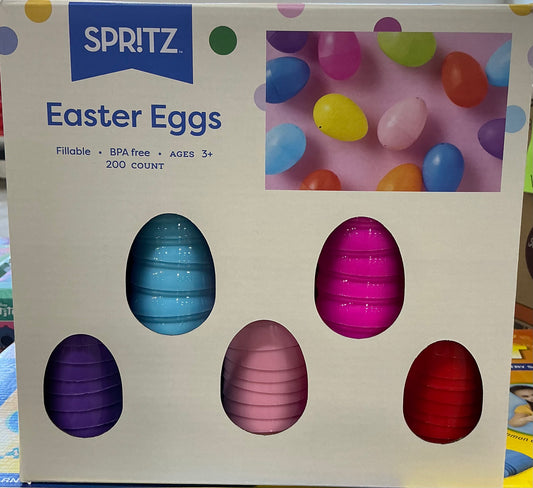 200 refillable, BPA-free plastic Easter eggs by Spritz