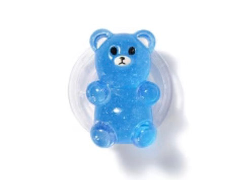Twist N' Hold branded phone grip featuring a blue gummy bear