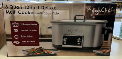 MegaChef 12-In-1 Deluxe Multi 8 Qt Slow Cooker