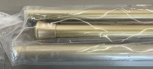 48 in. - 84 in. 1 in. Single Curtain Rod Kit in Light Gold
