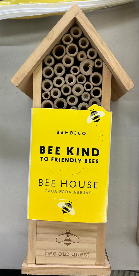 Bambeco 12 in. Mason Tower Bee House made with FSC certified pine and bamboo