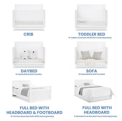 Delta Children Spencer 6-in-1 Convertible Crib - Greenguard Gold Certified - Bianca
White