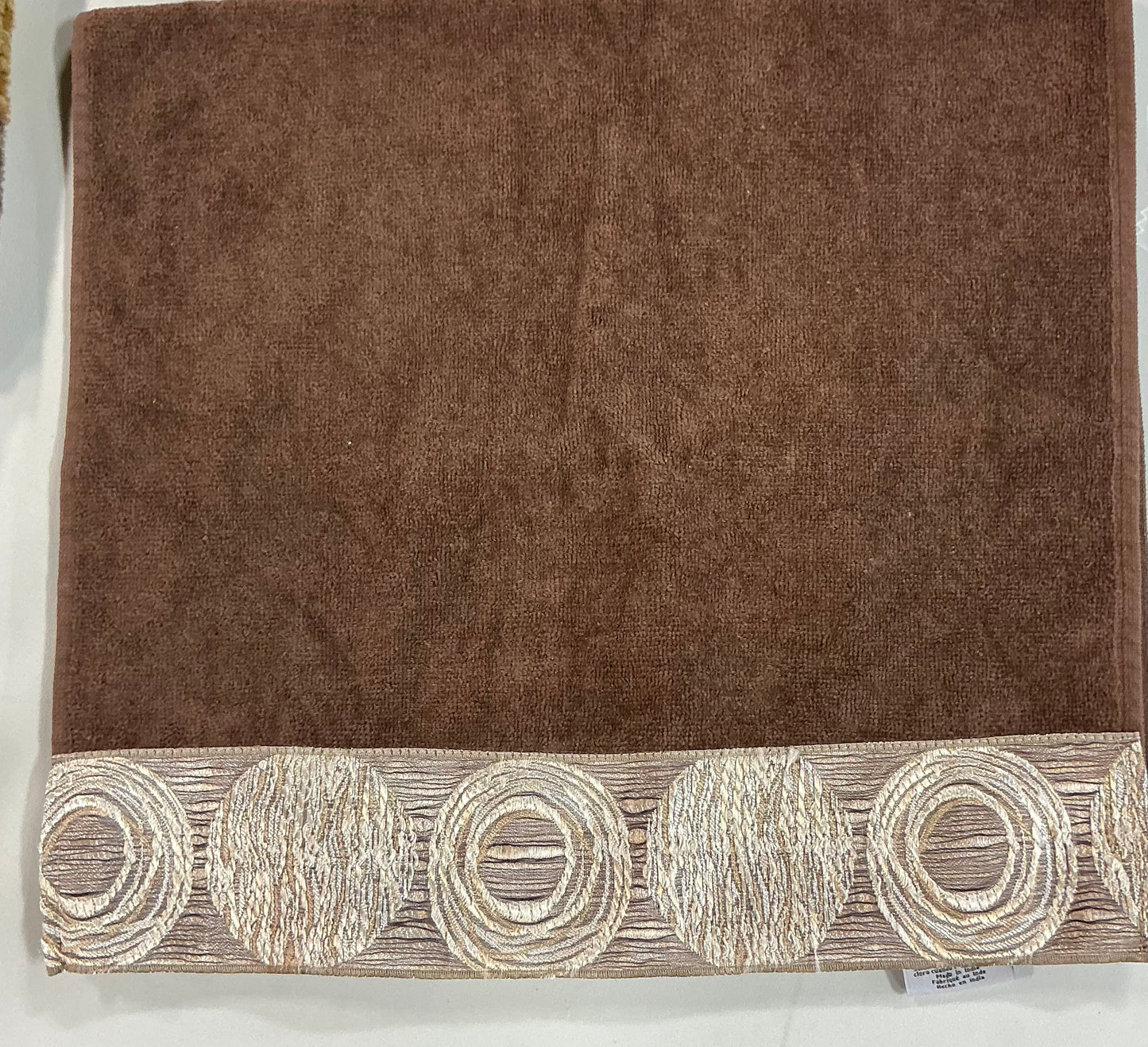 Avanti Galaxy Circles Hand Towel 16”x28”-Brown