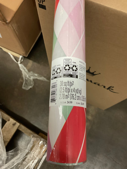 Christmas Roll Wrap Diagonal RVRS (30 sq ft)