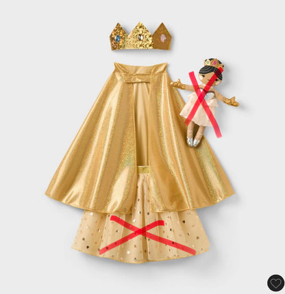 Gigglescape royal dress up - AS IS - MISSING SKIRT & DOLL