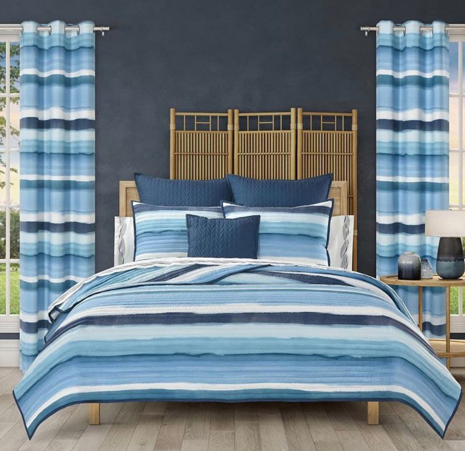 Royal Court Balboa Stripes Quilt Set 3-pc king