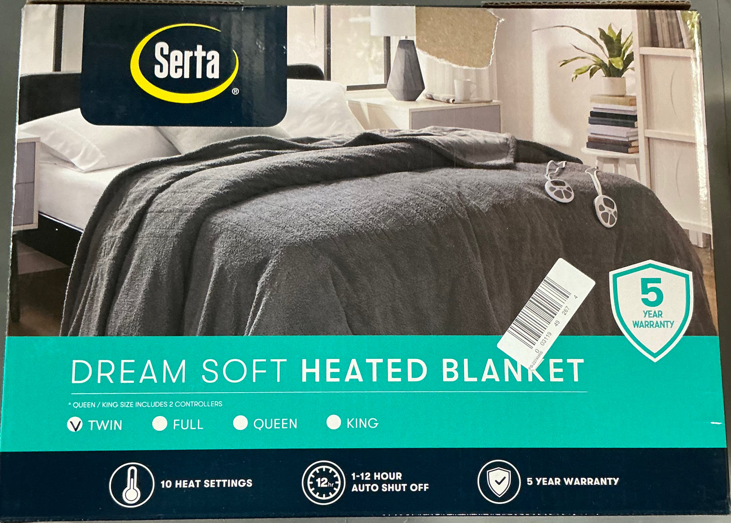 Serta® Dream Soft Heated Blanket Twin-Ivory