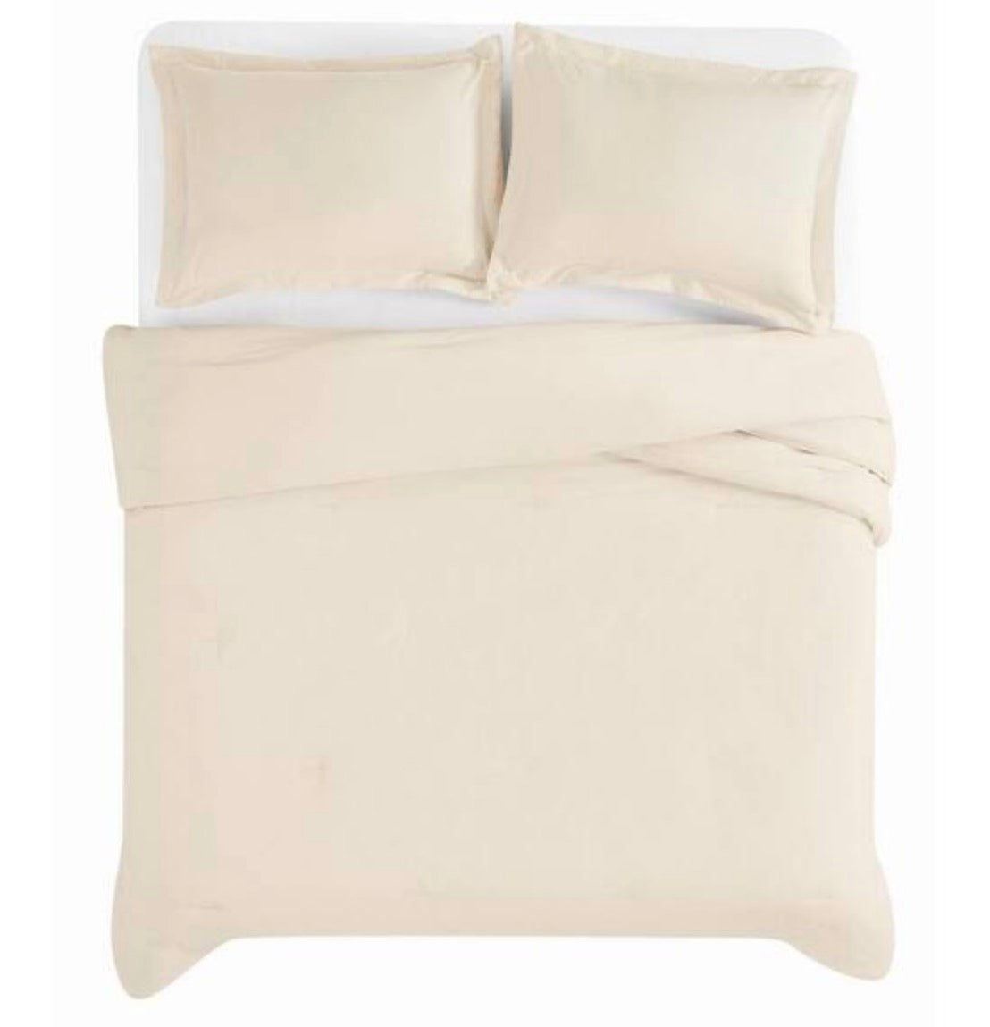 Essential 3-Piece Natural Solid Cotton King Comforter Set