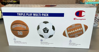 Champion inflatable multipk classic - AS IS - OPEN BOX - MISSING SOCCER BALL