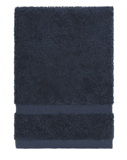 2-pieces towel set 100% cotton-1 bath towel and 1 wash cloth navy