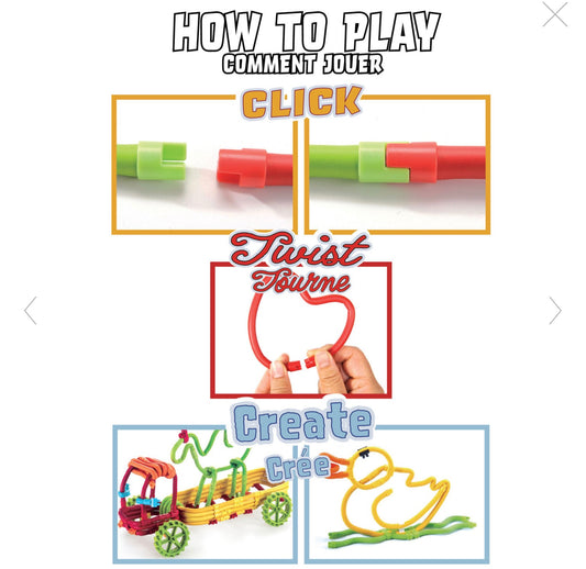 Spaghetteez 70-piece flexible construction toys featuring colorful, bendable rods designed for creative building.