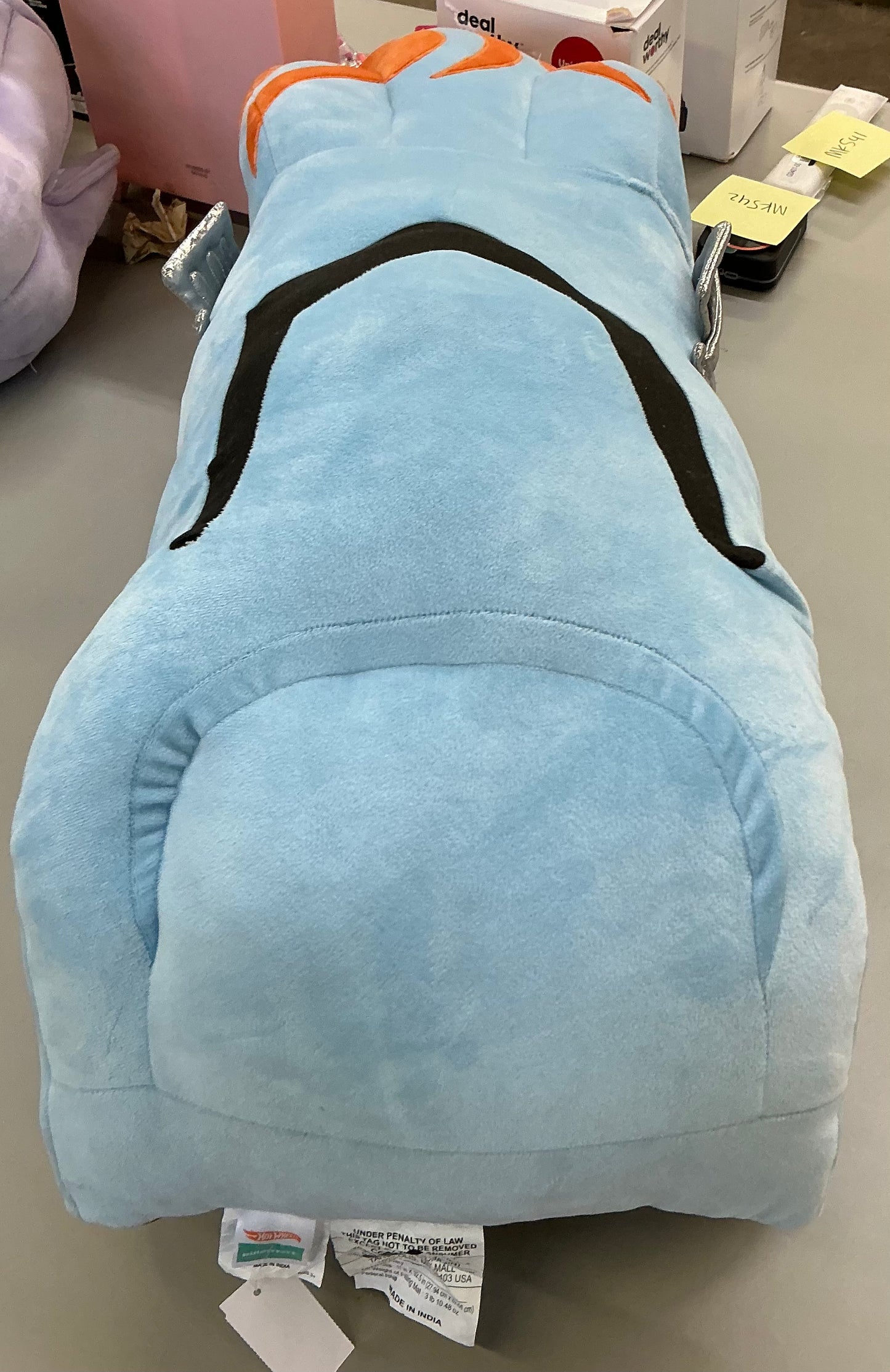 Hot wheels classic jumbo car weighted plush kids’ throw pillow blue - SOME MINOR COSMETIC FLAWS - OUT OF PACKAGE