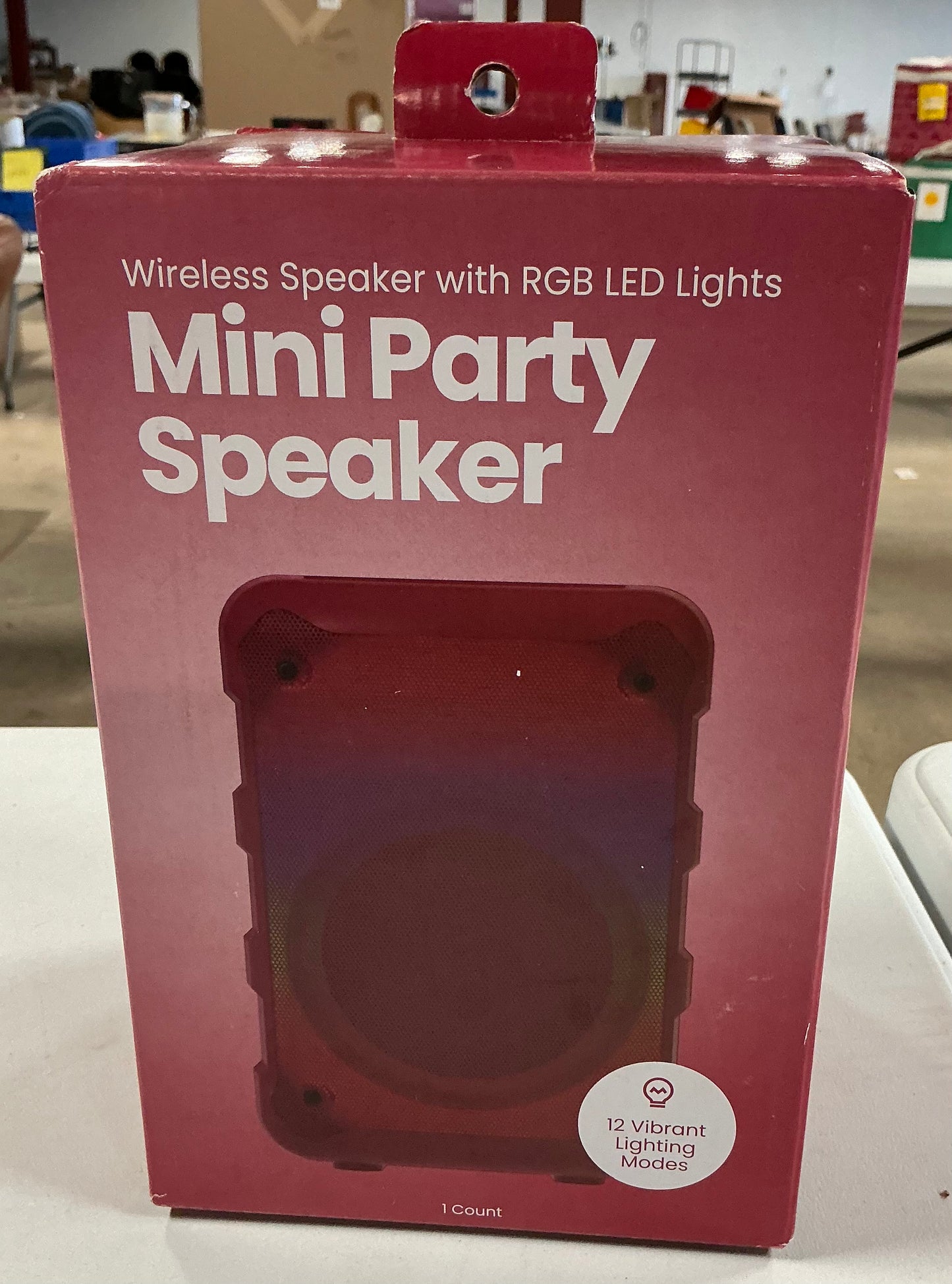 Wireless speaker with RGB LED lights mini party speaker - Maroon