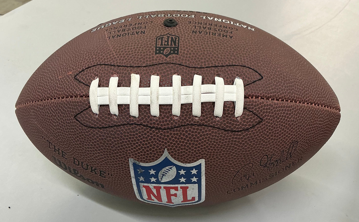 Wilson The Duke replica football: regulation size, leather composite, butyl bladder - SOME MINOR COSMETIC FLAWS