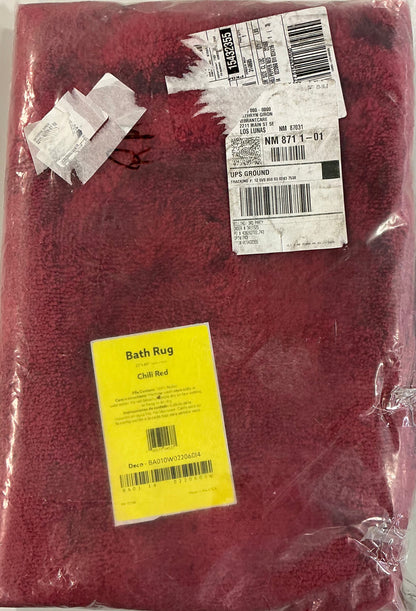 Garland Rug Finest Luxury Bath Rug 22”x60”-Chili Red