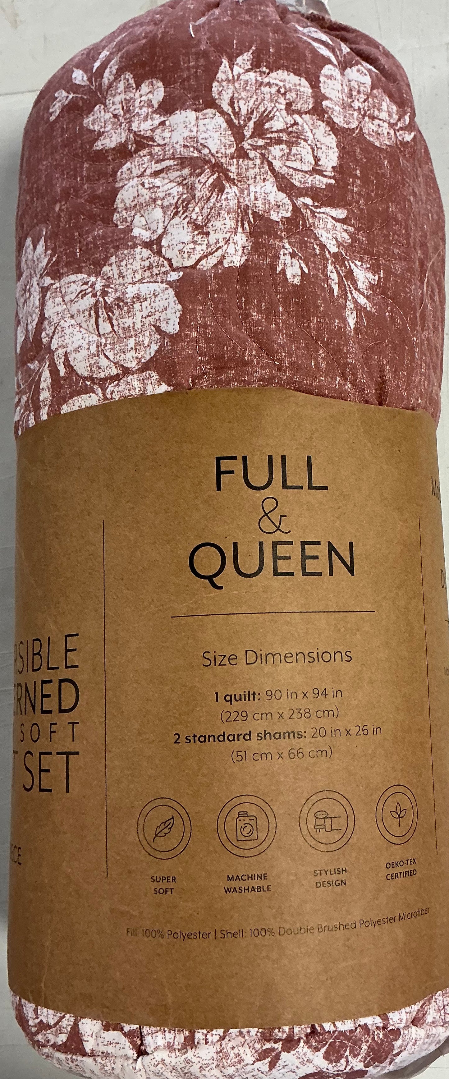 3 Piece All Season Lightweight Pattern Quilt Set Full/Queen