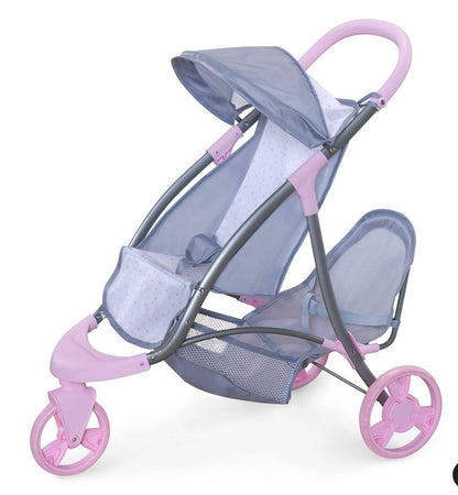 Perfectly Cute Double Stroller for Baby Dolls