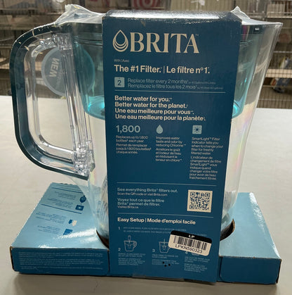 Brita water filter 6-cup Denali water pitcher dispenser with standard water filter - teal - DAMAGED BOX - PRODUCT IS NEW