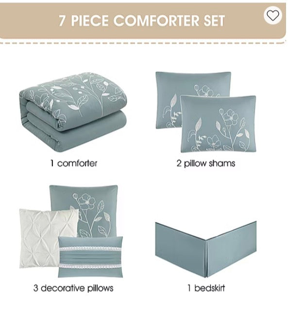 Stratford Park Mardi 7-pc. Floral Lightweight Comforter Set king
